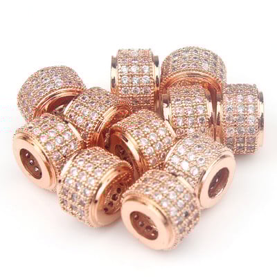3 tk Micro Pave tsirkooniumoksiidi helmed ümmarguse geomeetriaga metallist kuubikujulised tsirkoonhelmed meisterdamiseks käevõru kaelakee disainiga ehete käsitöö tegemiseks