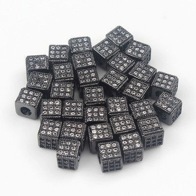 3 tk Micro Pave tsirkooniumoksiidi helmed ümmarguse geomeetriaga metallist kuubikujulised tsirkoonhelmed meisterdamiseks käevõru kaelakee disainiga ehete käsitöö tegemiseks