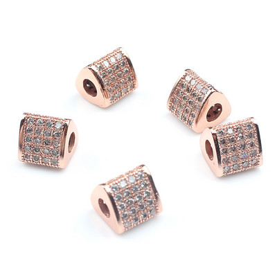 3 tk Micro Pave tsirkooniumoksiidi helmed ümmarguse geomeetriaga metallist kuubikujulised tsirkoonhelmed meisterdamiseks käevõru kaelakee disainiga ehete käsitöö tegemiseks