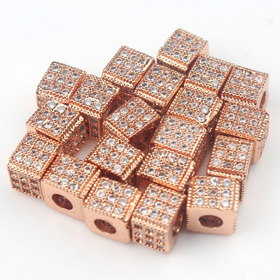 3 tk Micro Pave tsirkooniumoksiidi helmed ümmarguse geomeetriaga metallist kuubikujulised tsirkoonhelmed meisterdamiseks käevõru kaelakee disainiga ehete käsitöö tegemiseks