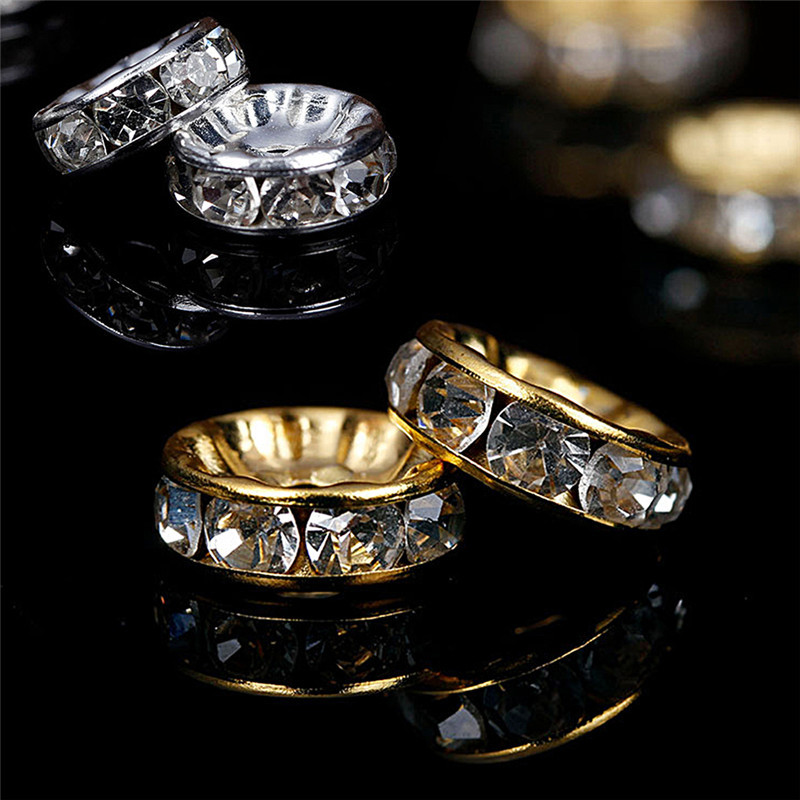 100 tk 6/8mm Rondelle Disc 316 roostevabast terasest kristallist vahehelmed kiviga ehete valmistamiseks isetegemise käevõru