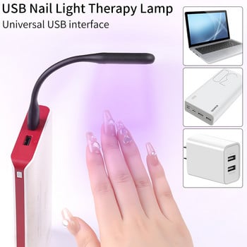 CNHIDS Οικιακή χρήση Φορητή λάμπα φωτοθεραπείας νυχιών mini USB Πτυσσόμενη μηχανή στεγνωτηρίου νυχιών LED Uv Gel Vernish Curer Lamp Nail Art