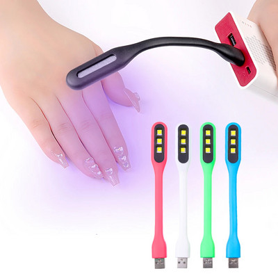 CNHIDS Lampă portabilă de uz casnic Mini USB pentru fototerapie pentru unghii, mașină pliabilă cu LED pentru uscător de unghii, lampă de întărire pentru lac cu gel UV, pentru arta unghiilor