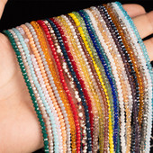 3 mm 140 tk Kvaliteetsed ümmargused lihvitud klaaskristallhelmed-vahetükk helmed hulgitarvikud Helmed käevõru ehete valmistamiseks isetegemine