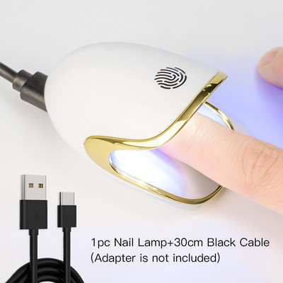 1 бр. USB сушилня за нокти 6W UV LED лампа Nail Art Инструменти за маникюр Дизайн с форма на розово яйце 30S Бързо съхнещо втвърдяване за гел лак за нокти