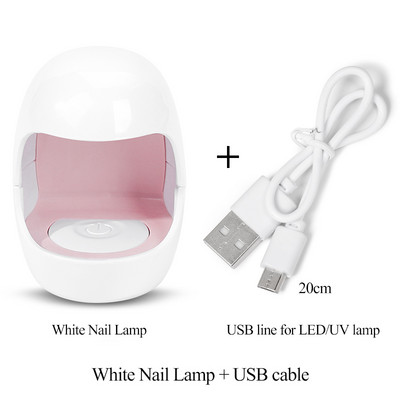 1 бр. USB сушилня за нокти 6W UV LED лампа Nail Art Инструменти за маникюр Дизайн с форма на розово яйце 30S Бързо съхнещо втвърдяване за гел лак за нокти