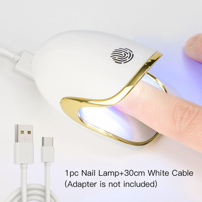 1 бр. USB сушилня за нокти 6W UV LED лампа Nail Art Инструменти за маникюр Дизайн с форма на розово яйце 30S Бързо съхнещо втвърдяване за гел лак за нокти