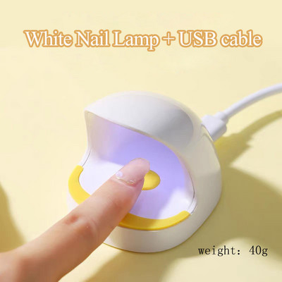 1 бр. USB сушилня за нокти 6W UV LED лампа Nail Art Инструменти за маникюр Дизайн с форма на розово яйце 30S Бързо съхнещо втвърдяване за гел лак за нокти