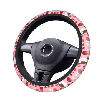 37-38 Κάλυμμα τιμονιού αυτοκινήτου Cavalier King Charles Spaniel Soft Dog Lover Car-styling Elastische Steering-Wheel Accessories