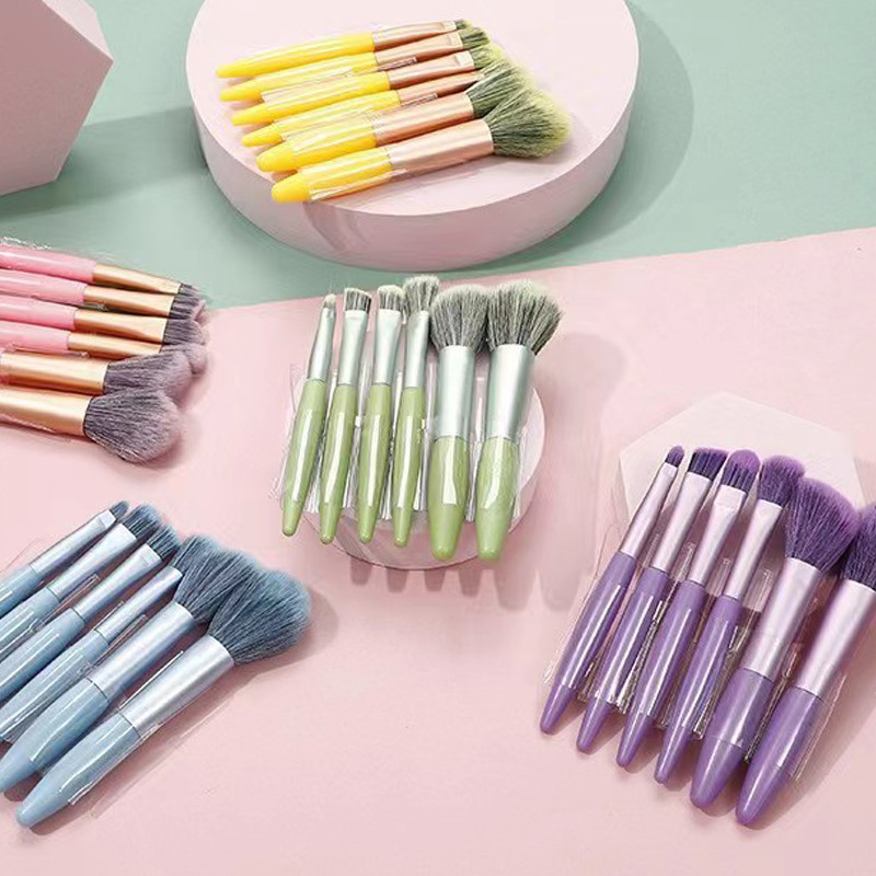 6/5 tk Meigipintslite komplekt Lauvärvide jumestuskreem Naiste kosmeetiline pintsel Lauvärv Põsepunapuuder Segav Beauty Soft Make Up Tools