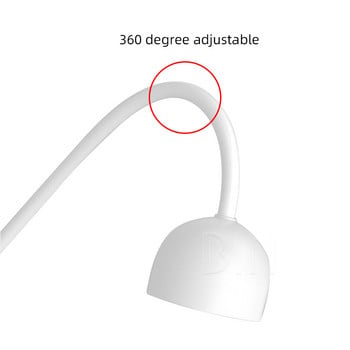 BAQN Mini Lotus Λάμπα LED για Νύχια Φορητό USB Επιτραπέζιο Φως φόρτισης 24W Μονό Δάχτυλο Μηχάνημα Μανικιούρ για στεγνωτήριο νυχιών