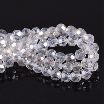 Ring 32 tahudega lõigatud pall AB pinnatud värvid 3 mm 4 mm 6 mm 8 mm lihvitud kristallklaas lahtised vahehelmed, partii ehete valmistamiseks isetegemiseks