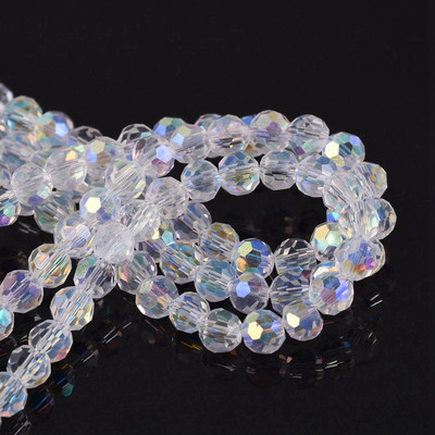 Ring 32 tahudega lõigatud pall AB pinnatud värvid 3 mm 4 mm 6 mm 8 mm lihvitud kristallklaas lahtised vahehelmed, partii ehete valmistamiseks isetegemiseks