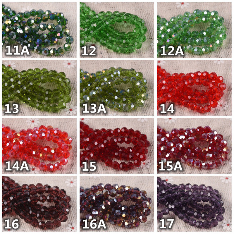 Ring 32 tahudega lõigatud pall AB pinnatud värvid 3 mm 4 mm 6 mm 8 mm lihvitud kristallklaas lahtised vahehelmed, partii ehete valmistamiseks isetegemiseks