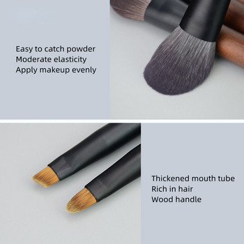 9 бр. Комплект преносими четки за грим MiniCosmetic Brush Powder Foundation Blush Blooming Eyeshadow Blending Brush Kit четка