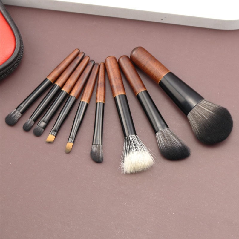 9 τμχ Protable Πινέλα Μακιγιάζ Σετ MiniCosmetic Brush Powder Foundation Blush Blooming Eyeshadow Eyeshadow Blending Brush Kit brushe
