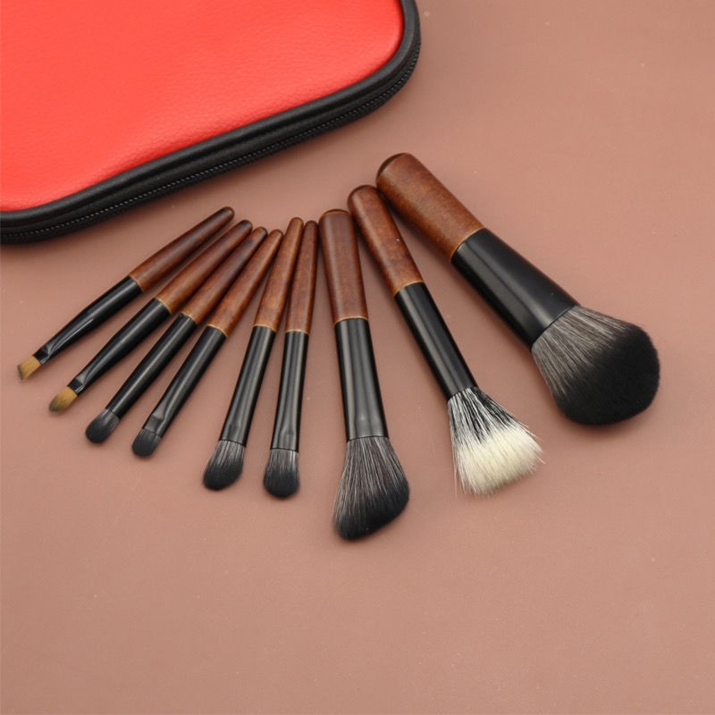 9 τμχ Protable Πινέλα Μακιγιάζ Σετ MiniCosmetic Brush Powder Foundation Blush Blooming Eyeshadow Eyeshadow Blending Brush Kit brushe