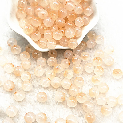 50 τμχ 8mm Διπλό Χρώμα Ζελέ Αποτέλεσμα Στρογγυλές Ακρυλικές Χάντρες Loose Spacer Beads Pattern for Jewelry Making DIY κολιέ