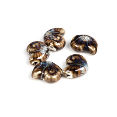 20#5db Kis kagyló kerámia gyöngyök többszínű medál porcelán ékszer alkatrész nyaklánc karkötőhöz #XN083