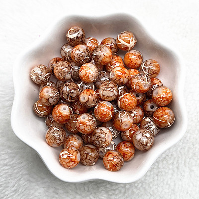 Uued 4/6/8/10 mm mustriga ümmargused klaashelmed lahtised vahehelmed ehete valmistamiseks DIY käevõru kaelakee tarvikud