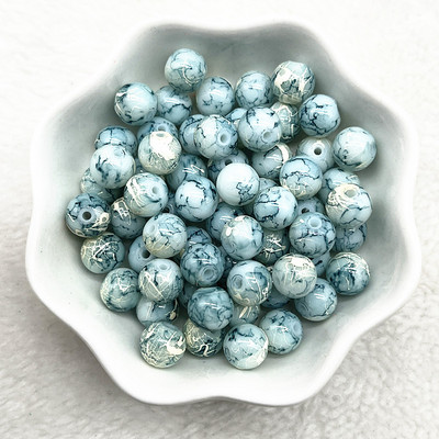 Uued 4/6/8/10 mm mustriga ümmargused klaashelmed lahtised vahehelmed ehete valmistamiseks DIY käevõru kaelakee tarvikud