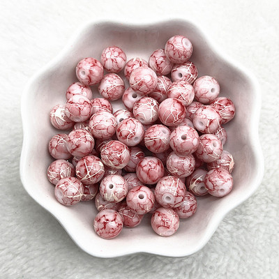 Uued 4/6/8/10 mm mustriga ümmargused klaashelmed lahtised vahehelmed ehete valmistamiseks DIY käevõru kaelakee tarvikud