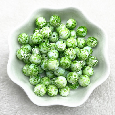 Uued 4/6/8/10 mm mustriga ümmargused klaashelmed lahtised vahehelmed ehete valmistamiseks DIY käevõru kaelakee tarvikud