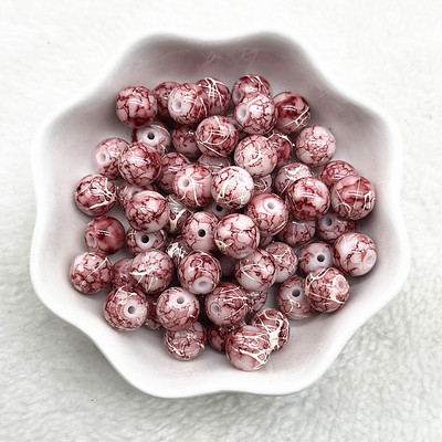 Uued 4/6/8/10 mm mustriga ümmargused klaashelmed lahtised vahehelmed ehete valmistamiseks DIY käevõru kaelakee tarvikud