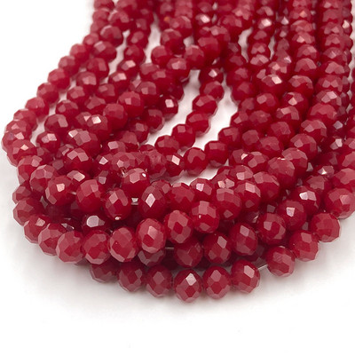 Žuto crvene boje 2/3/4/6/8 mm Rondelle Austria Fasetirane kristalne staklene perle za izradu nakita Opuštene razmaknice perle DIY narukvica