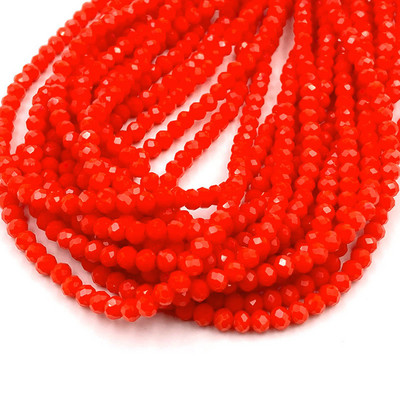 Žuto crvene boje 2/3/4/6/8 mm Rondelle Austria Fasetirane kristalne staklene perle za izradu nakita Opuštene razmaknice perle DIY narukvica