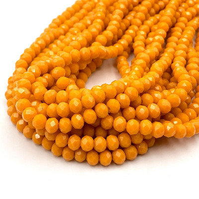 Žuto crvene boje 2/3/4/6/8 mm Rondelle Austria Fasetirane kristalne staklene perle za izradu nakita Opuštene razmaknice perle DIY narukvica