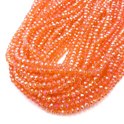 Žuto crvene boje 2/3/4/6/8 mm Rondelle Austria Fasetirane kristalne staklene perle za izradu nakita Opuštene razmaknice perle DIY narukvica