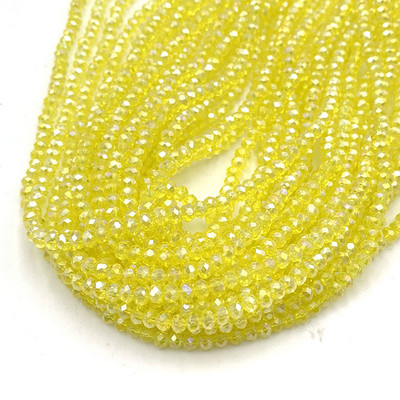 Žuto crvene boje 2/3/4/6/8 mm Rondelle Austria Fasetirane kristalne staklene perle za izradu nakita Opuštene razmaknice perle DIY narukvica