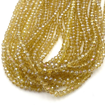 Žuto crvene boje 2/3/4/6/8 mm Rondelle Austria Fasetirane kristalne staklene perle za izradu nakita Opuštene razmaknice perle DIY narukvica