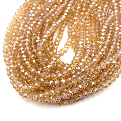 Žuto crvene boje 2/3/4/6/8 mm Rondelle Austria Fasetirane kristalne staklene perle za izradu nakita Opuštene razmaknice perle DIY narukvica