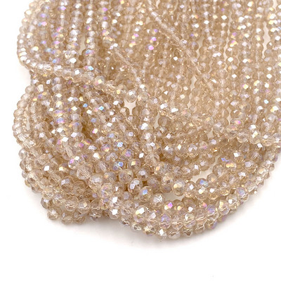 Žuto crvene boje 2/3/4/6/8 mm Rondelle Austria Fasetirane kristalne staklene perle za izradu nakita Opuštene razmaknice perle DIY narukvica