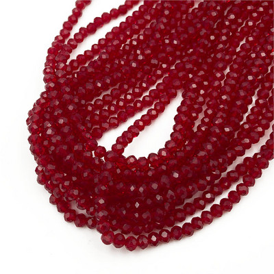 Žuto crvene boje 2/3/4/6/8 mm Rondelle Austria Fasetirane kristalne staklene perle za izradu nakita Opuštene razmaknice perle DIY narukvica