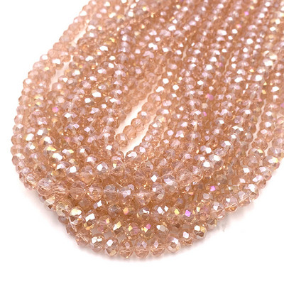 Žuto crvene boje 2/3/4/6/8 mm Rondelle Austria Fasetirane kristalne staklene perle za izradu nakita Opuštene razmaknice perle DIY narukvica