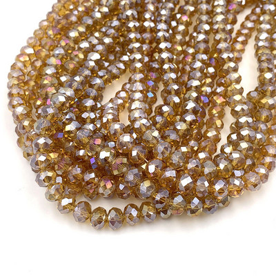 Žuto crvene boje 2/3/4/6/8 mm Rondelle Austria Fasetirane kristalne staklene perle za izradu nakita Opuštene razmaknice perle DIY narukvica