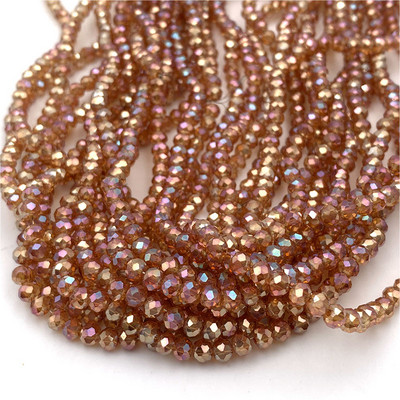 Žuto crvene boje 2/3/4/6/8 mm Rondelle Austria Fasetirane kristalne staklene perle za izradu nakita Opuštene razmaknice perle DIY narukvica