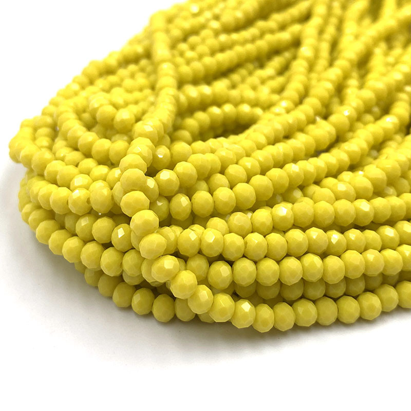 Žuto crvene boje 2/3/4/6/8 mm Rondelle Austria Fasetirane kristalne staklene perle za izradu nakita Opuštene razmaknice perle DIY narukvica