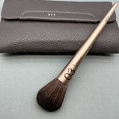 Rugsėjo kolekcijos pudros makiažo šepetėlis – didelis birios pudros šepetėlis, bronzinis didelis pudros šepetėlis, apvalus glotnus švelnus plaukų makiažo šepetėlis