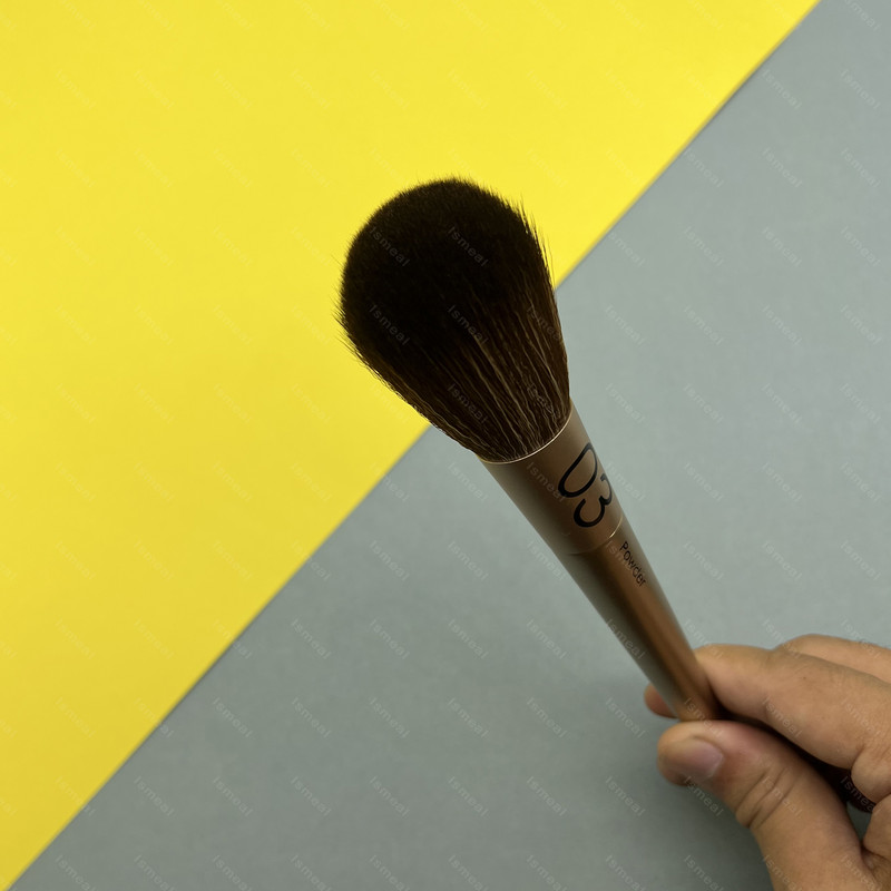 Rugsėjo kolekcijos pudros makiažo šepetėlis – didelis birios pudros šepetėlis, bronzinis didelis pudros šepetėlis, apvalus glotnus švelnus plaukų makiažo šepetėlis