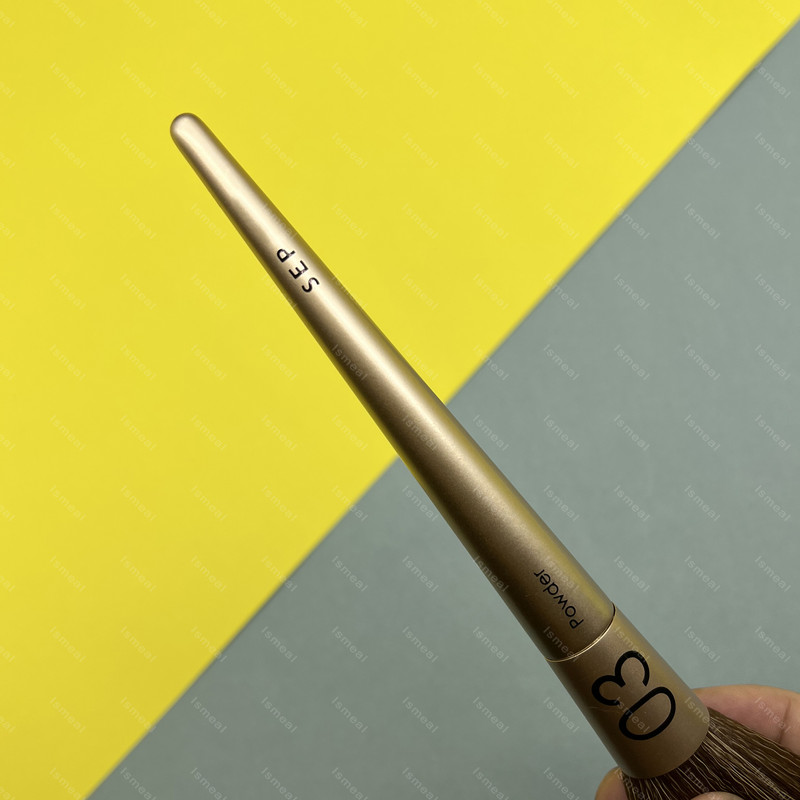 Rugsėjo kolekcijos pudros makiažo šepetėlis – didelis birios pudros šepetėlis, bronzinis didelis pudros šepetėlis, apvalus glotnus švelnus plaukų makiažo šepetėlis