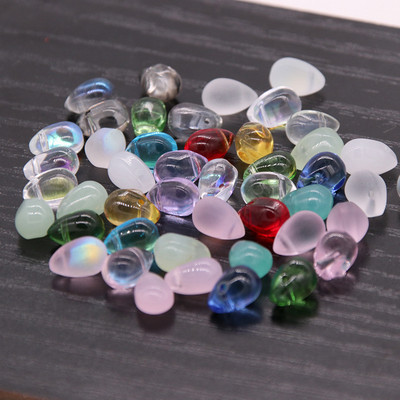 30 kom/lot 6*9 mm staklene perle u obliku kapi vode, raznobojne staklene perle s privjeskom u obliku kapljice za DIY ogrlicu, pribor za nakit