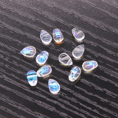 30 kom/lot 6*9 mm staklene perle u obliku kapi vode, raznobojne staklene perle s privjeskom u obliku kapljice za DIY ogrlicu, pribor za nakit