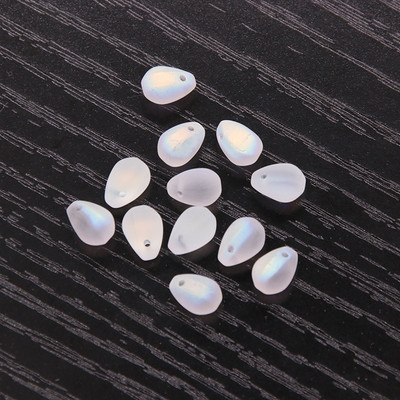 30 kom/lot 6*9 mm staklene perle u obliku kapi vode, raznobojne staklene perle s privjeskom u obliku kapljice za DIY ogrlicu, pribor za nakit