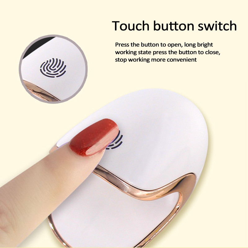 3 φώτα LED 6W UV LED Φωτιστικό νυχιών Φορητό μίνι στεγνωτήριο νυχιών Λάμπα πολυμερισμού μανικιούρ/πεντικιούρ για νύχια χεριών και ποδιών D2TA