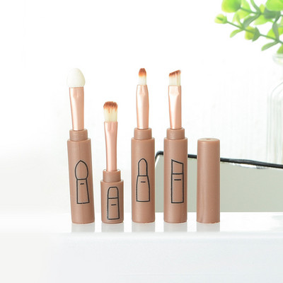 4 bucăți perie de machiaj convenabilă cusătură drăguț ochi buze perie de machiaj perie de machiaj instrumente de machiaj frumusețe perie de machiaj