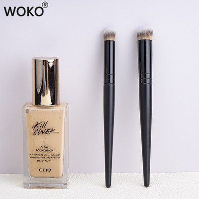 1/2 vnt Mažos kampuotos apvalios galvutės maskavimo šepetėlis pirštas pilvo korektorius makiažo šepetėlis Black Eye Circle acne maskavimo priemonė makiažo priemonė